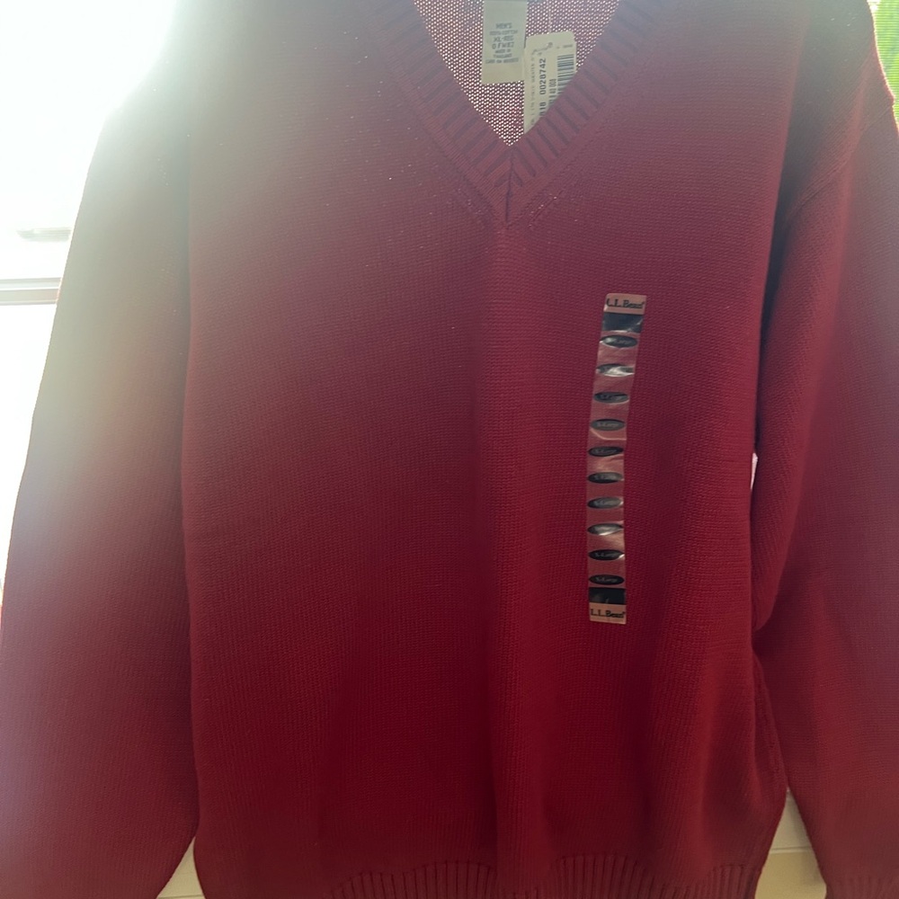 Men’s New LLBean xl sweater red